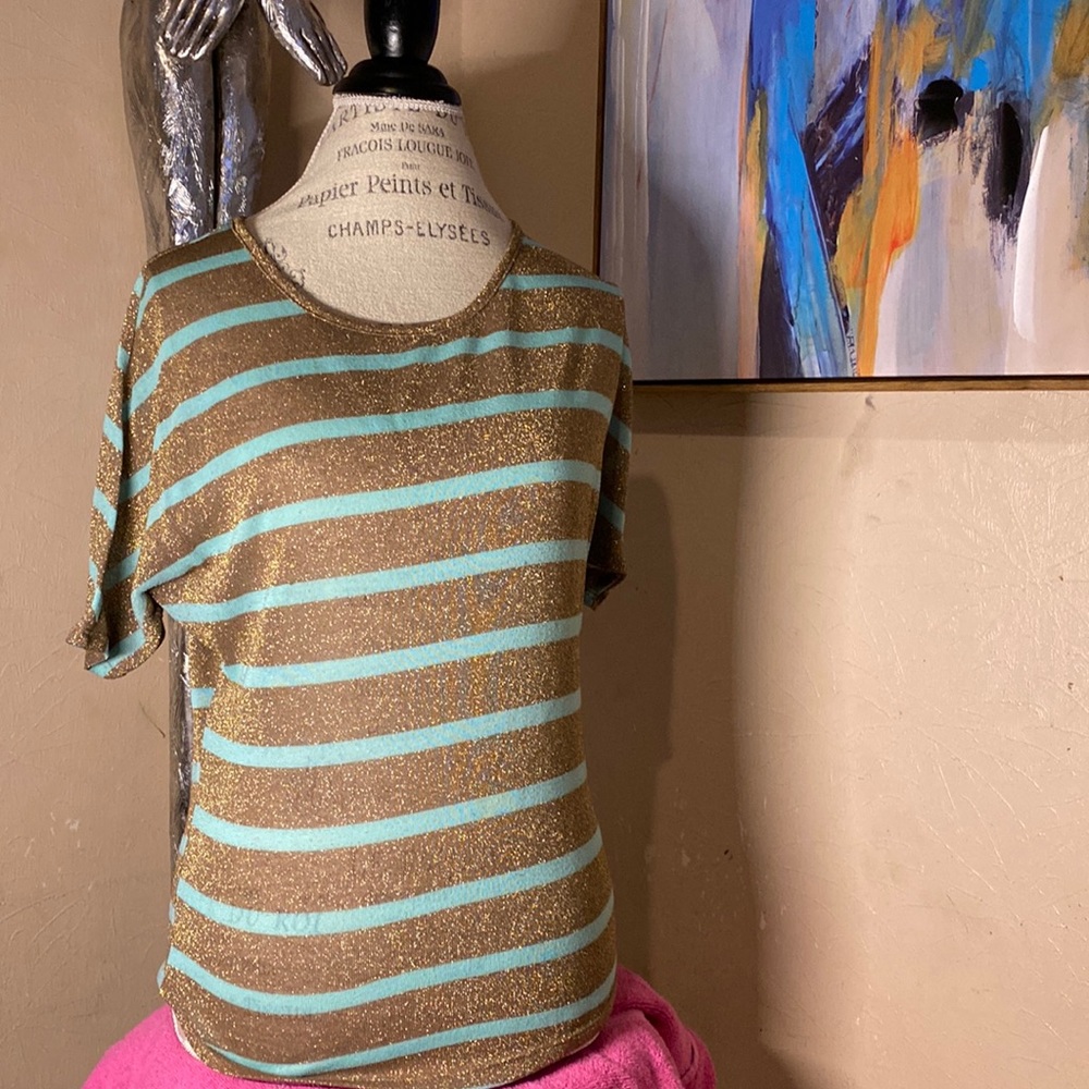Glitter striped shirt